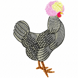 Chickens And Roosters Embroidery Design 7 Chickens And Roosters Embroidery Design 7